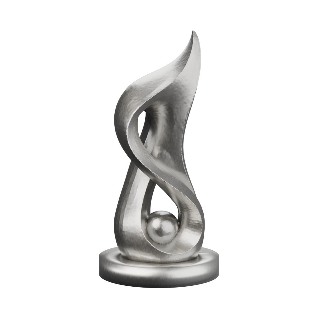 Eternal Flame Sculpture Solid .999 Fine Silver Made to Order 3-12 oz t