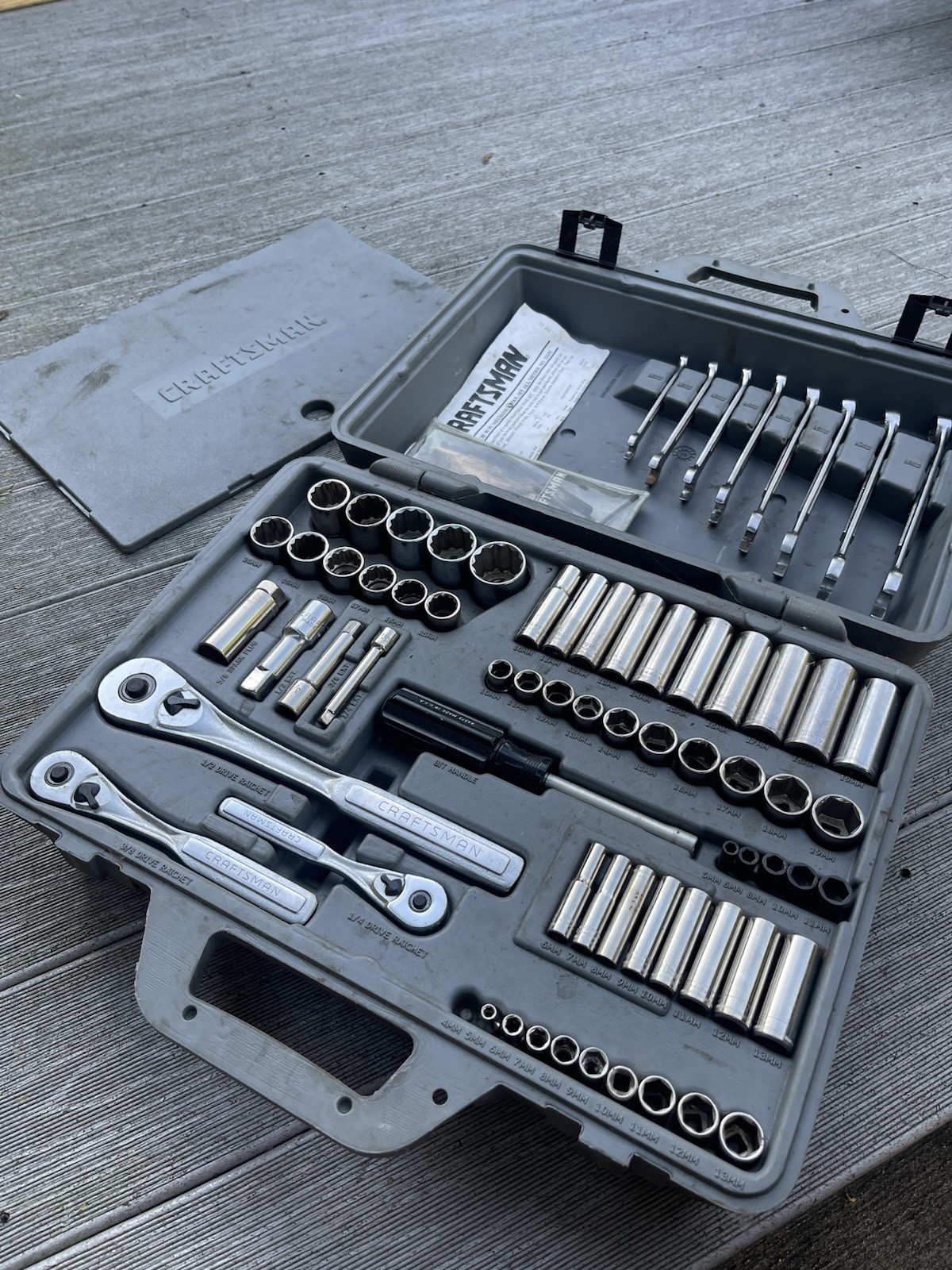 Vintage Craftsman 90Pc Tool Set SAE/Metric 1/4 Vintage Craftsman 90Pc Tool Set SAE/Metric 1/4