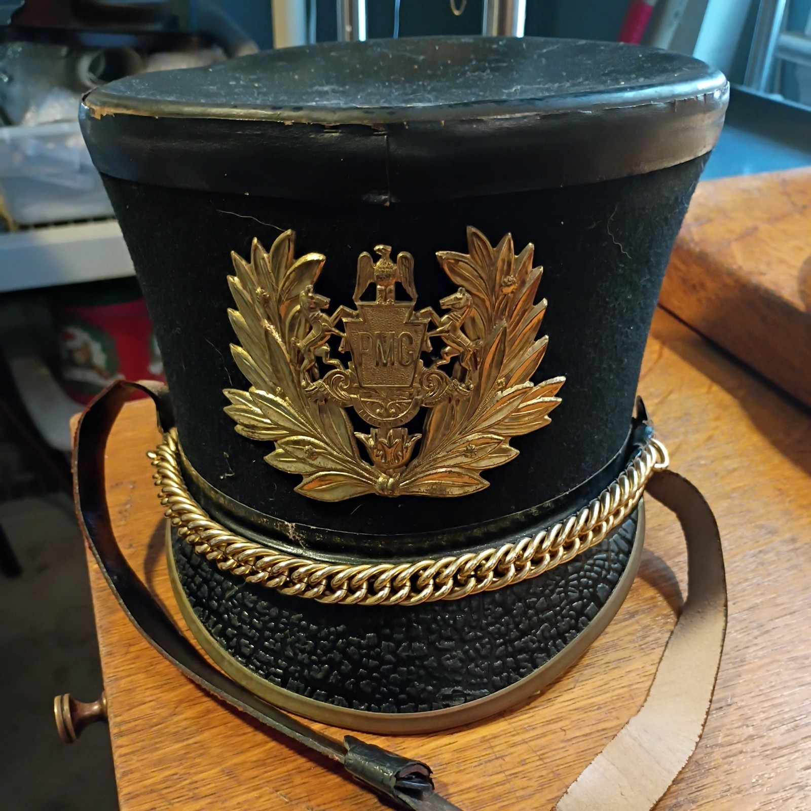 Vintage Pennsylvania Military College Cadet Shako Hat No plume