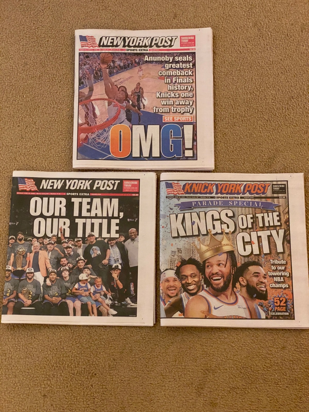 New York Post New York Knicks OMG Champions 2026 newspapers New York Post New York Knicks OMG Champions 2026 newspapers