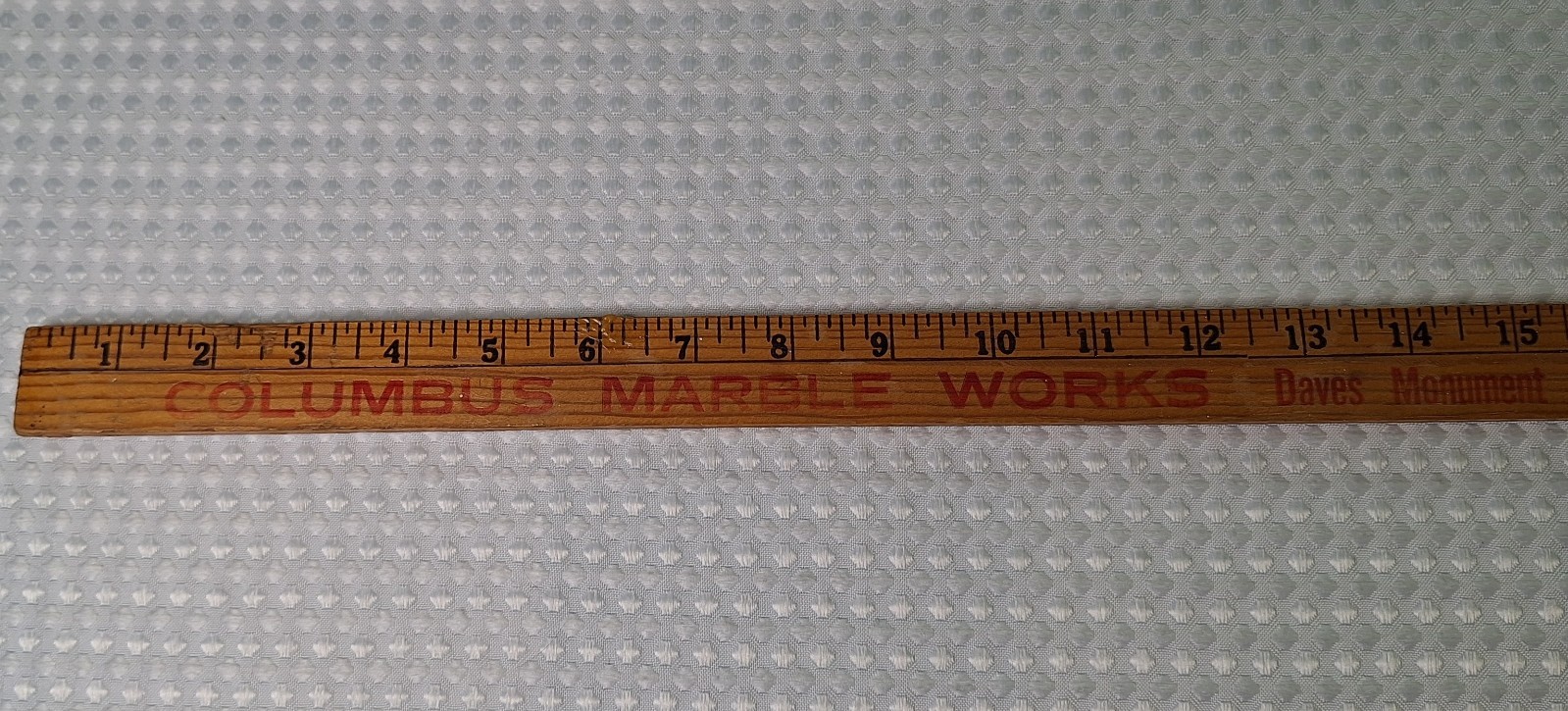 Vintage Yardstick Columbus Marble Works Wood Ruler Advertising Yard Stick Vintage Yardstick Columbus Marble Works Wood Ruler Advertising Yard Stick