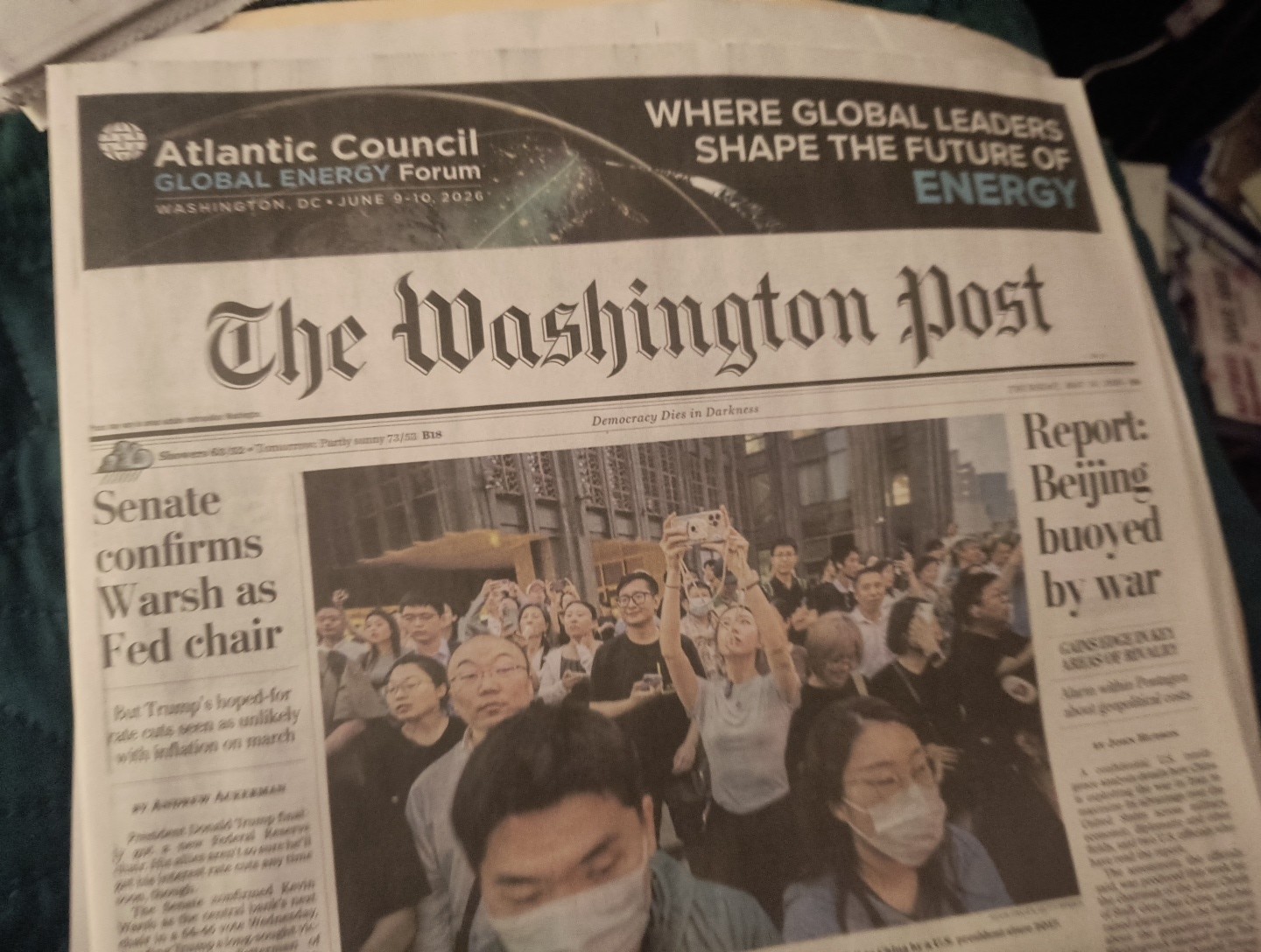 The Washington Post Thursday May 14 2026. The Washington Post Thursday May 14 2026.