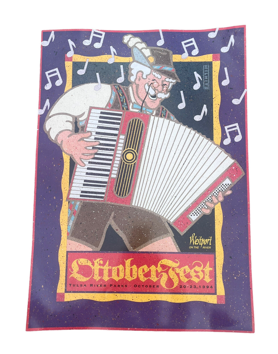 Vintage 90’s Tulsa Oklahoma’s October Fest 18.75”x26.75” Poster 1994 Beer German Vintage 90’s Tulsa Oklahoma’s October Fest 18.75”x26.75” Poster 1994 Beer German