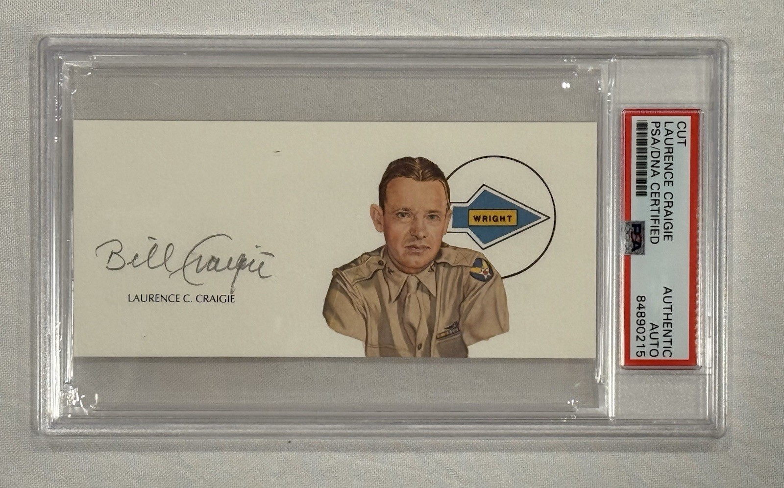 Lt Gen Laurence Craigie Signed GOE Cut 1st U.S. Military Jet XP-59 Pilot PSA COA