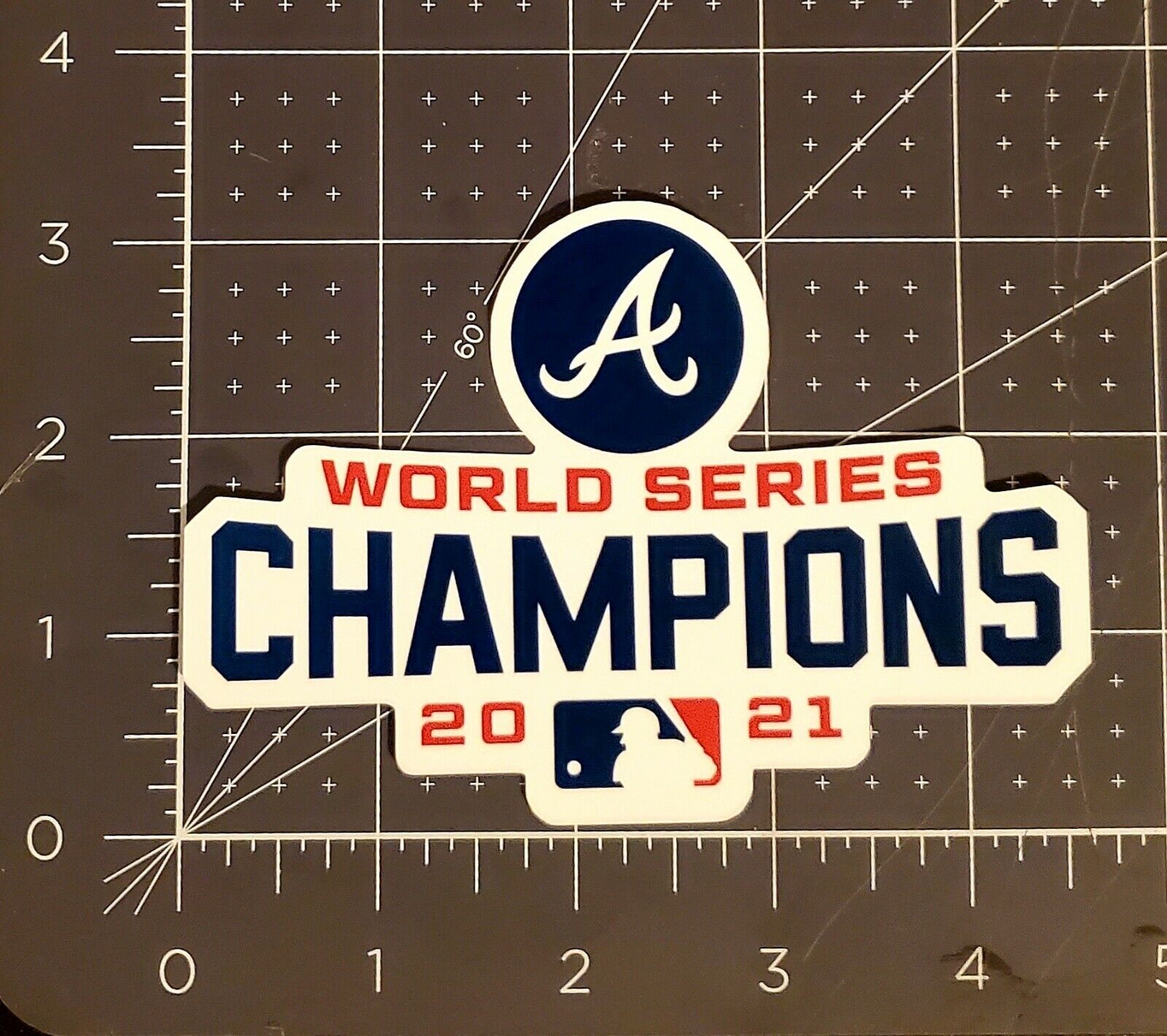 Atlanta Braves 2021 World Series Champions Vinyl Sticker 4.5\