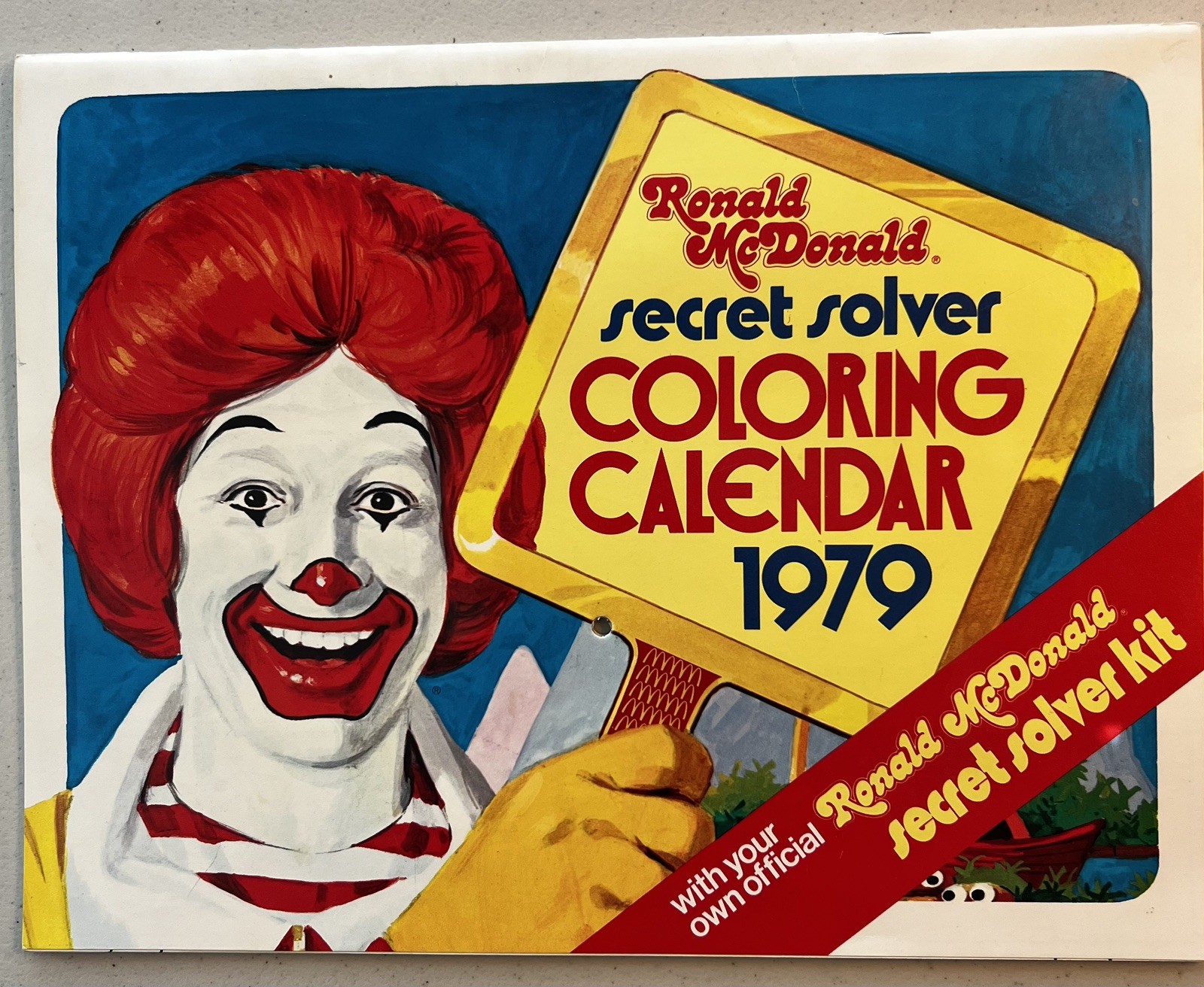 VINTAGE RONALD MCDONALD SECRET SOLVER 1979 COLORING CALENDAR VINTAGE RONALD MCDONALD SECRET SOLVER 1979 COLORING CALENDAR