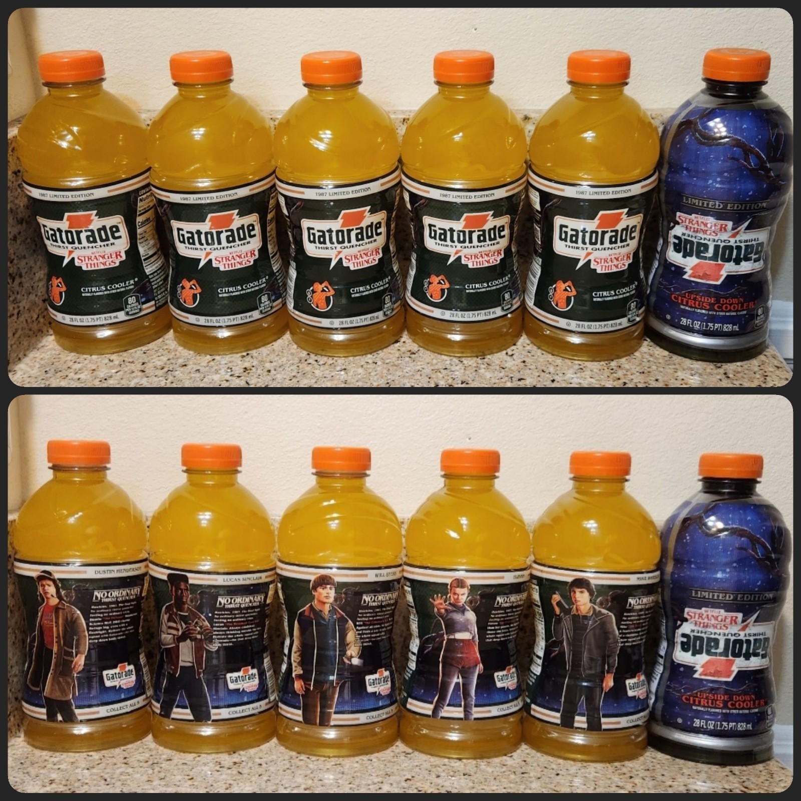 FULL SET Gatorade LIMITED EDITION STRANGER THINGS CITRUS COOLER UPSIDE DOWN NEW