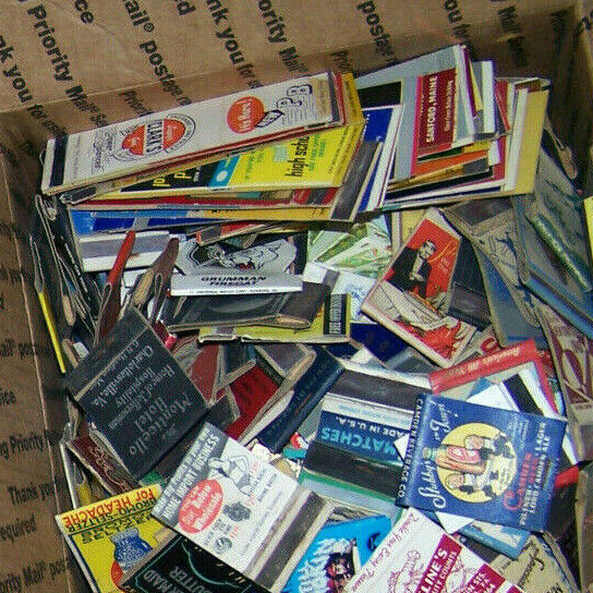 Fun Lot 100+ Mixed Vintage Matchbook Covers 1930s to 70s Various Variety Bag