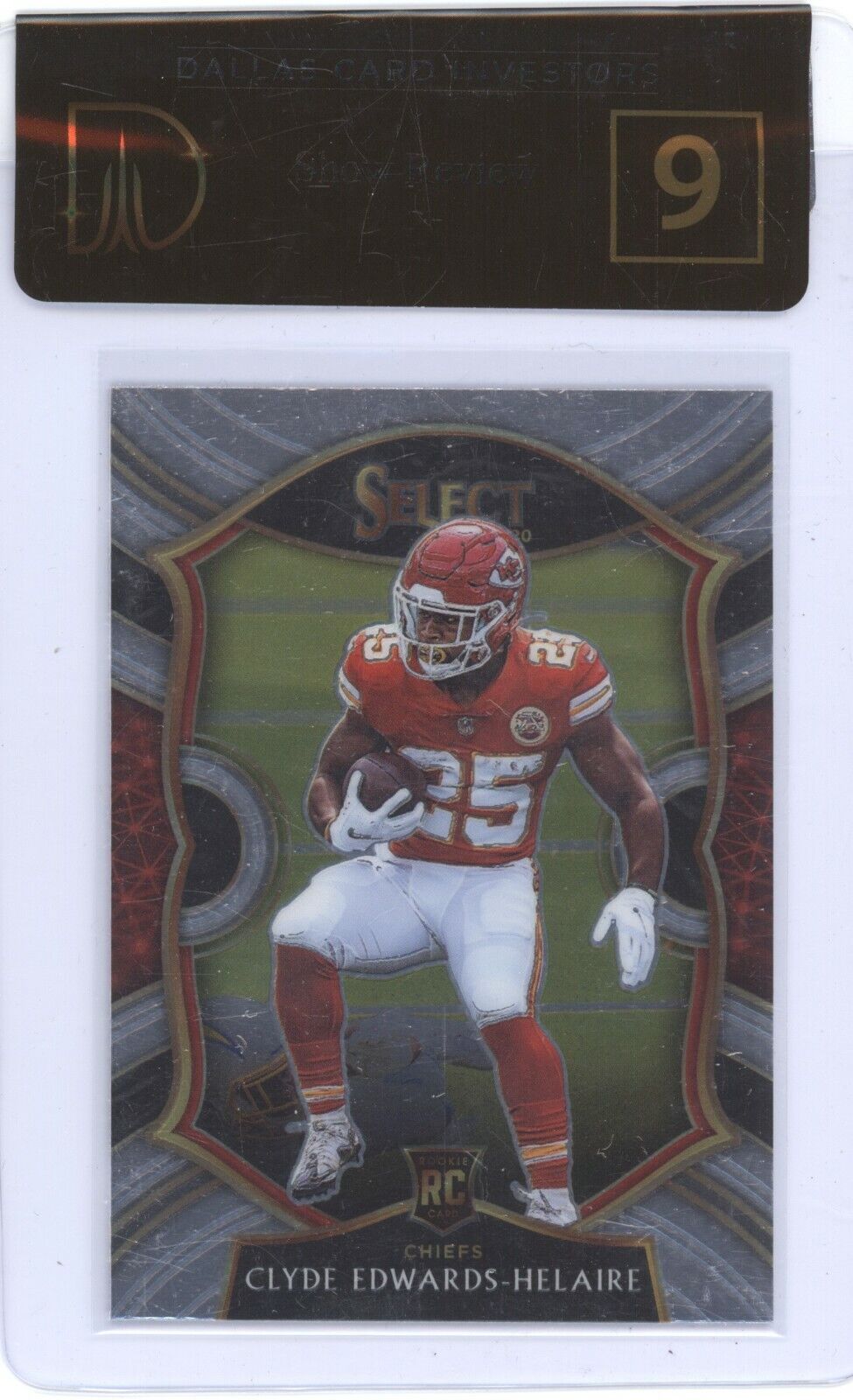 CLYDE EDWARDS-HELAIRE 2020 PANINI SELECT CONCOURSE #54 RC ROOKIE DCI REVIEW 9