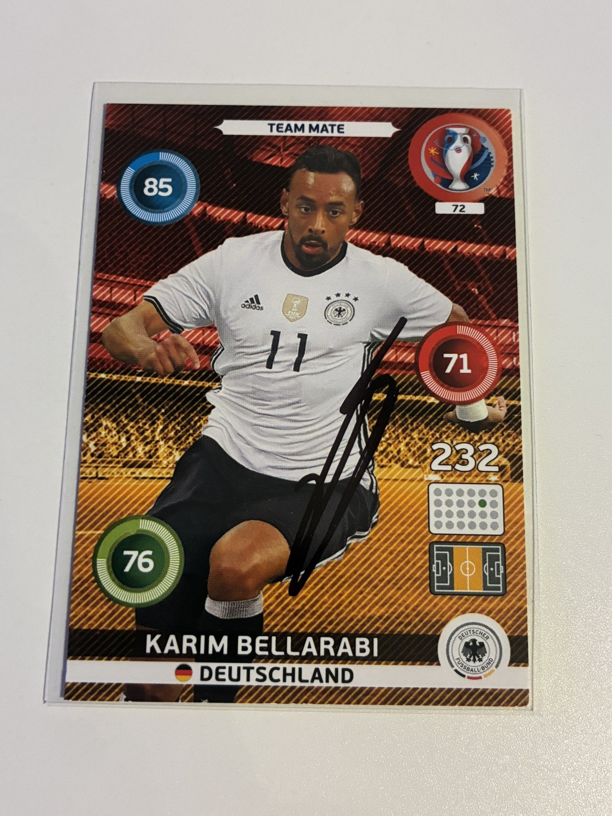 Karim Bellarabi Autograph Panini Euro 2016 European Championship Adrenalyn XL Signed DFB Bayer 04 Karim Bellarabi Autograph Panini Euro 2016 European Championship Adrenalyn XL Signed DFB Bayer 04