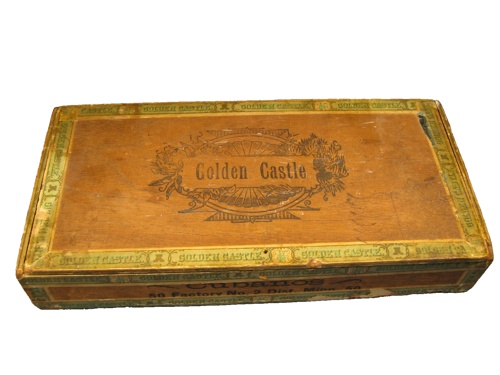 Rare Antique Wooden Golden Castle Minneota Cigar Box Rare Antique Wooden Golden Castle Minneota Cigar Box