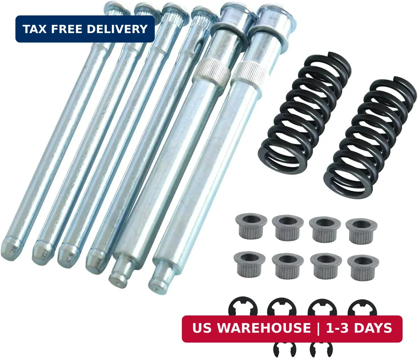 Door Hinge Pin and Bushing Repair Kit with Spring and Roller Pin