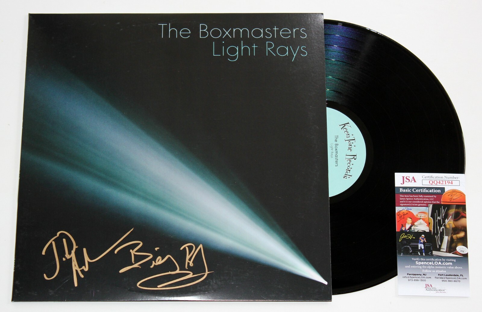 THE BOXMASTERS SIGNED LIGHT RAYS LP VINYL RECORD BILLY BOB THORNTON +JSA COA