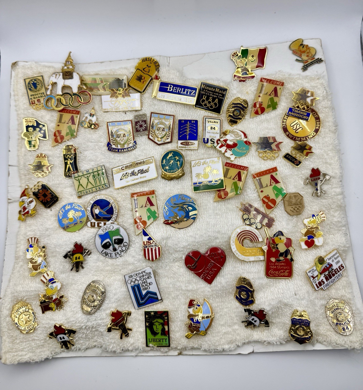 Vintage 1984 LA Olympics Pin Lot ~65 Pins Police Fire LAFD Sponsor Sam Eagle Vintage 1984 LA Olympics Pin Lot ~65 Pins Police Fire LAFD Sponsor Sam Eagle