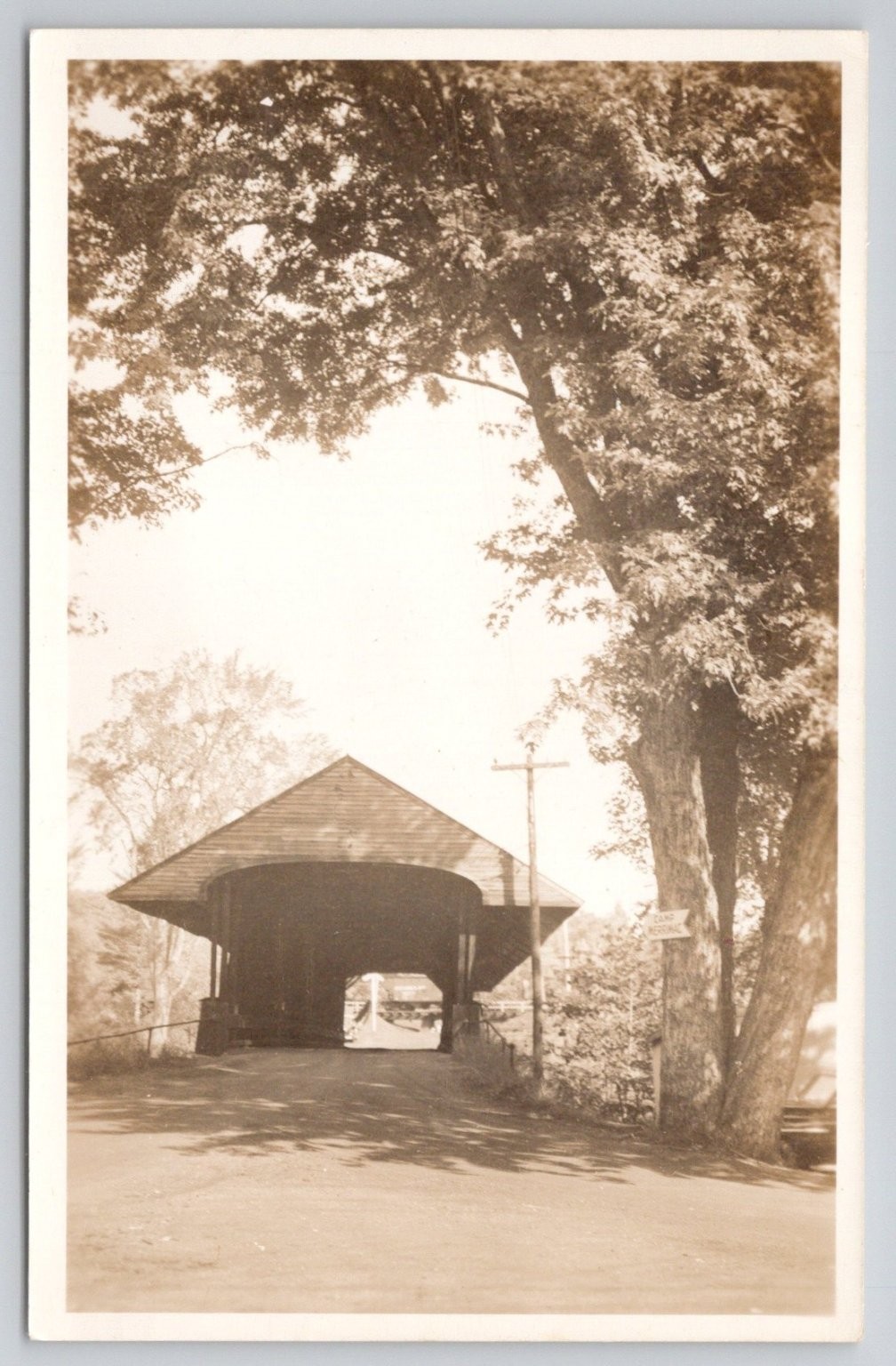 West Hopkinton NH Covered Bridge RPPC by C. Ernest Walker 1940s-50s West Hopkinton NH Covered Bridge RPPC by C. Ernest Walker 1940s-50s