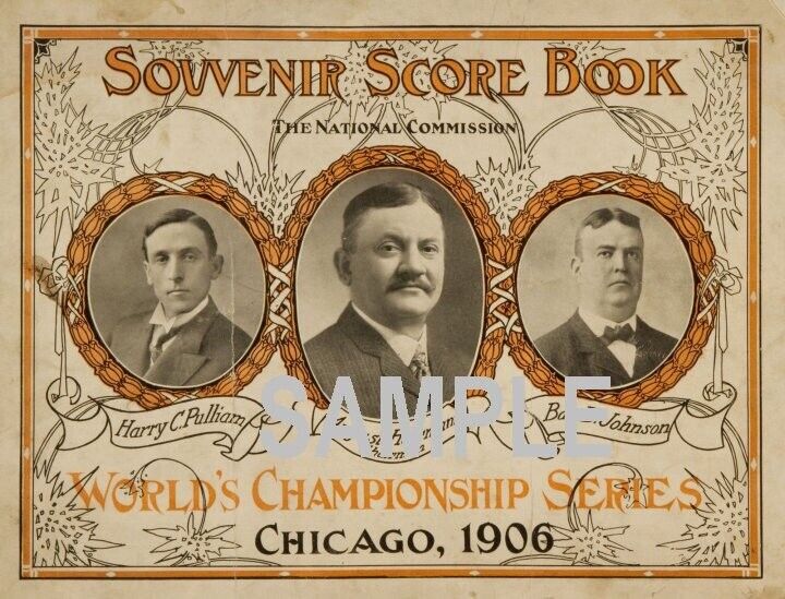 1906 WORLD SERIES SCORECARD Cover Photo - Chicago WHITE SOX Cubs  (144-b)
