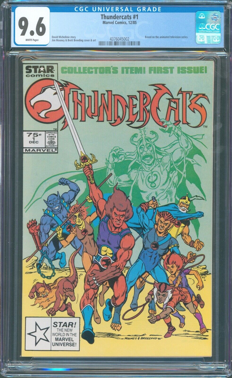 Thundercats #1, Marvel (1985), CGC 9.6 (NM+) - White Pages