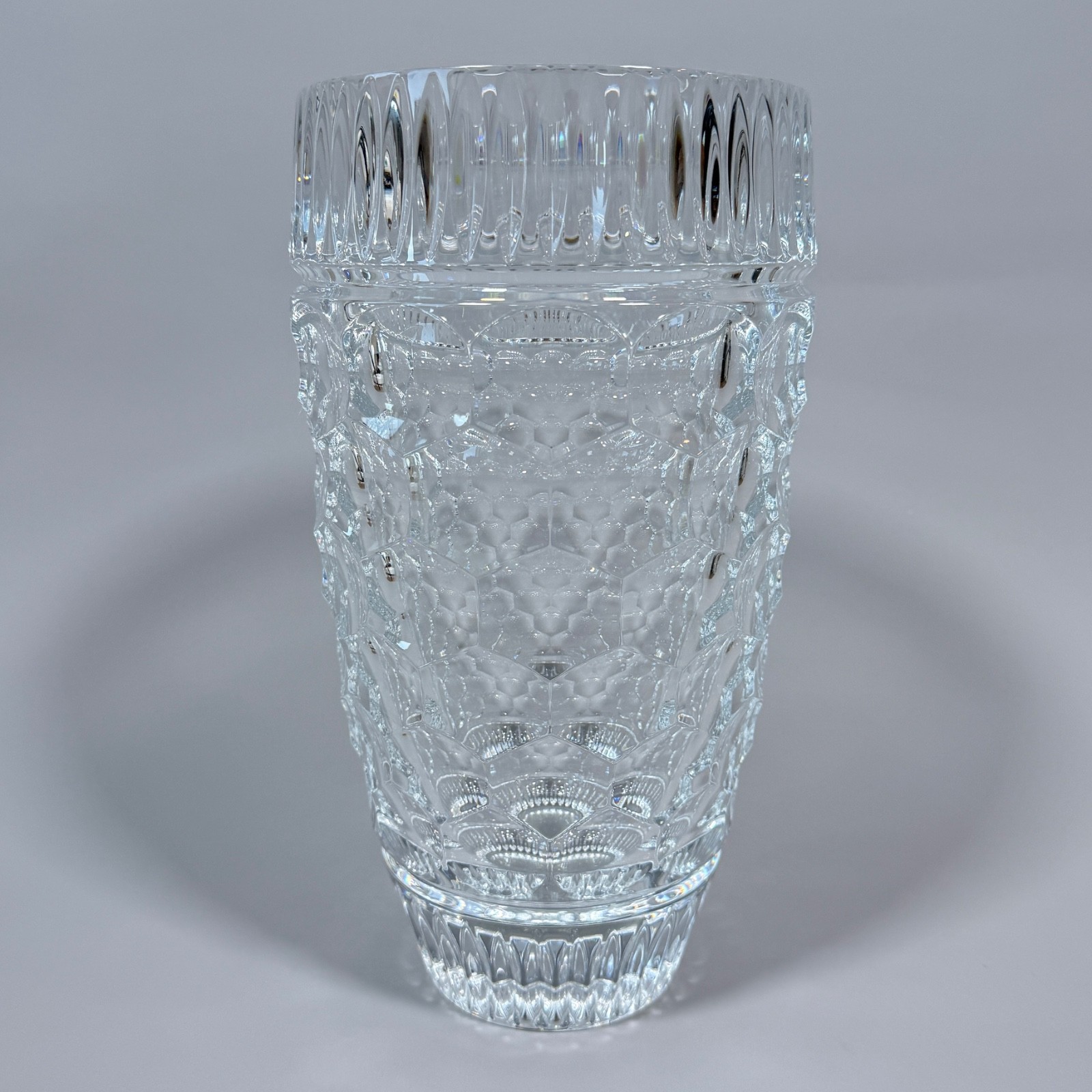 Waterford Crystal Honeycomb Pentagon Vase 11\ Waterford Crystal Honeycomb Pentagon Vase 11\