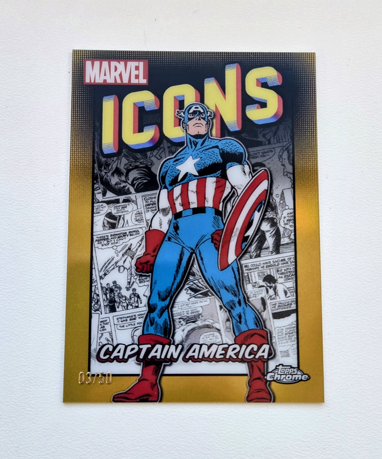 2024 Topps Chrome Marvel Captain America /50 Gold Icons 2024 Topps Chrome Marvel Captain America /50 Gold Icons
