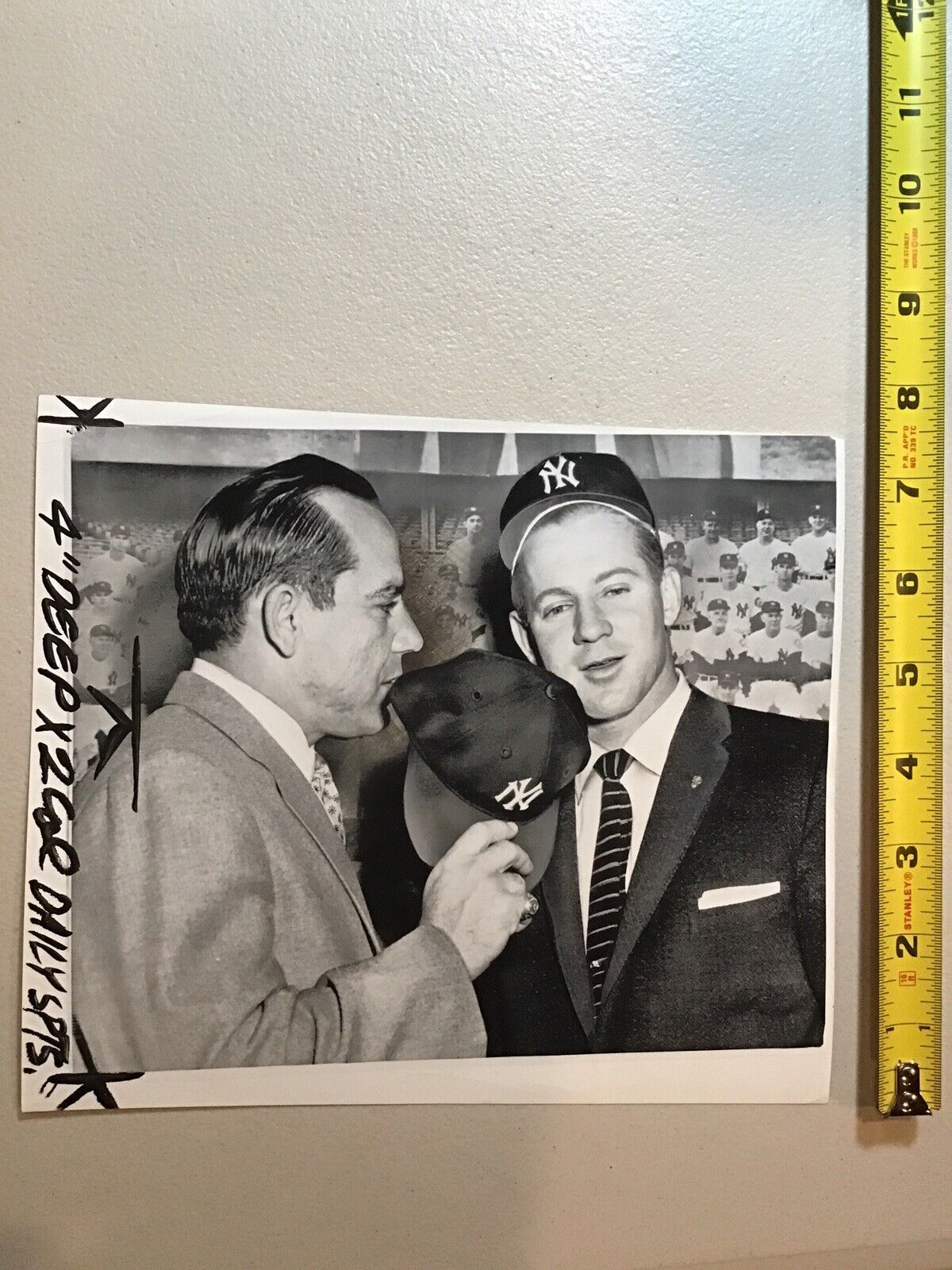 1956 Yogi Berra & Whitey Ford New York NY Yankees Press Reference Photo Newspape