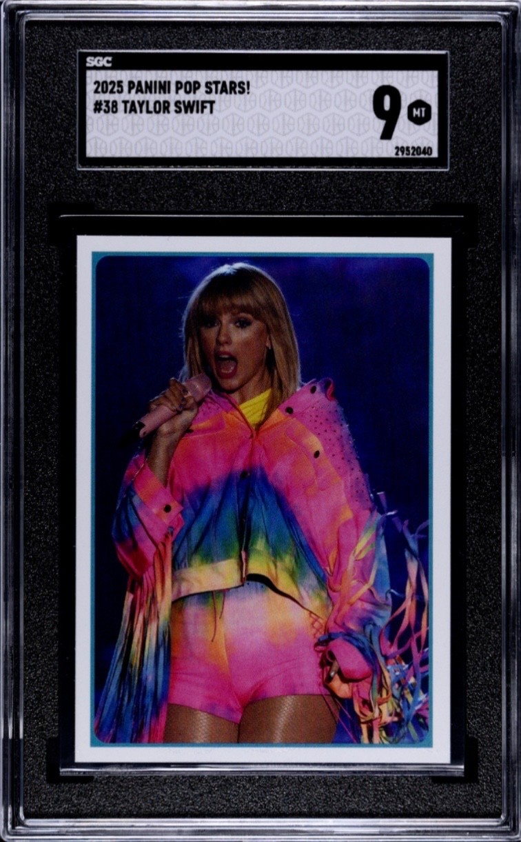 2025 Panini Pop Stars TAYLOR SWIFT #38 SGC 9 Pop 1 highest Eras Tour 2025 Panini Pop Stars TAYLOR SWIFT #38 SGC 9 Pop 1 highest Eras Tour