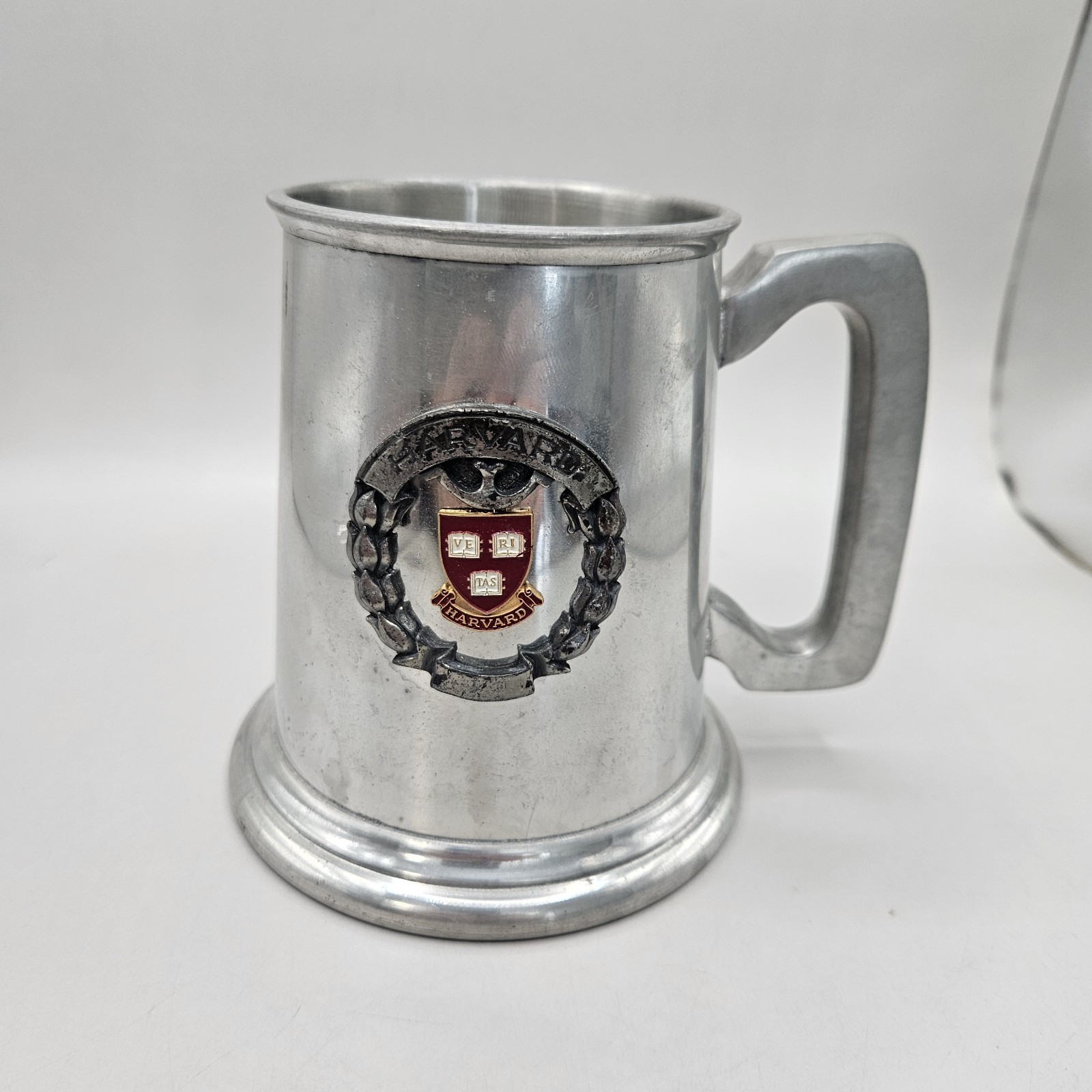 Vintage English Pewter Loren Murchison See Through Bottom Mug Harvard University