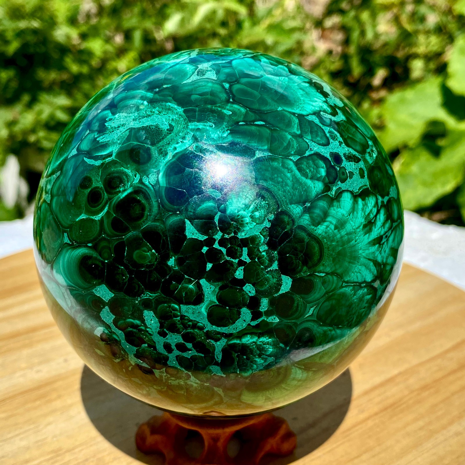 3.7LB Natural Malachite Quartz Sphere Energy Crystal Ball Reiki Gift Decor Gem 3.7LB Natural Malachite Quartz Sphere Energy Crystal Ball Reiki Gift Decor Gem