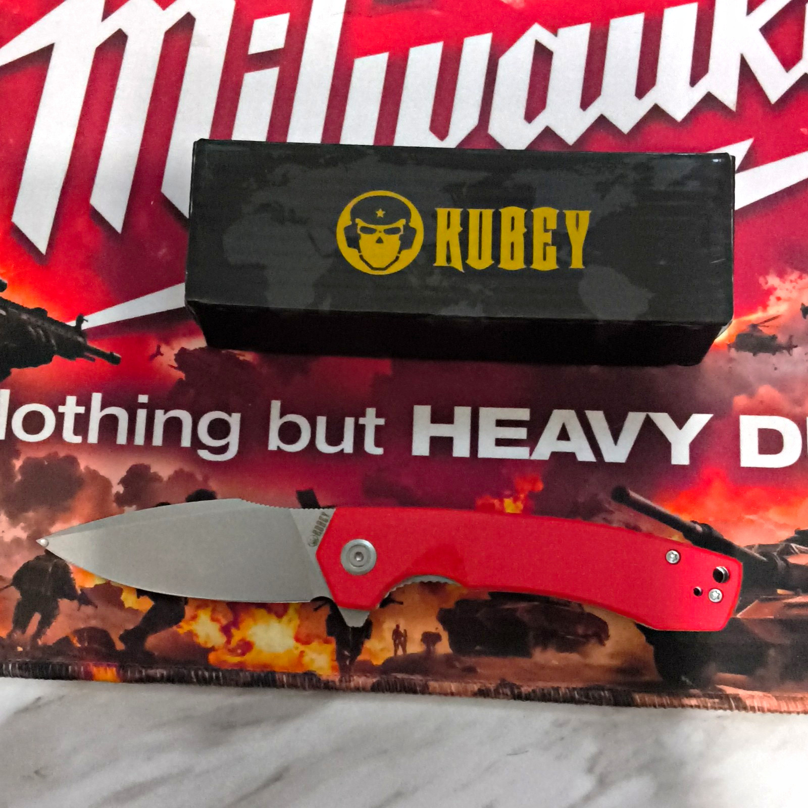 KUBEY KU901V Pocketknife Manual Liner Drop Point Plain 14C28N G10 Red Clip KUBEY KU901V Pocketknife Manual Liner Drop Point Plain 14C28N G10 Red Clip