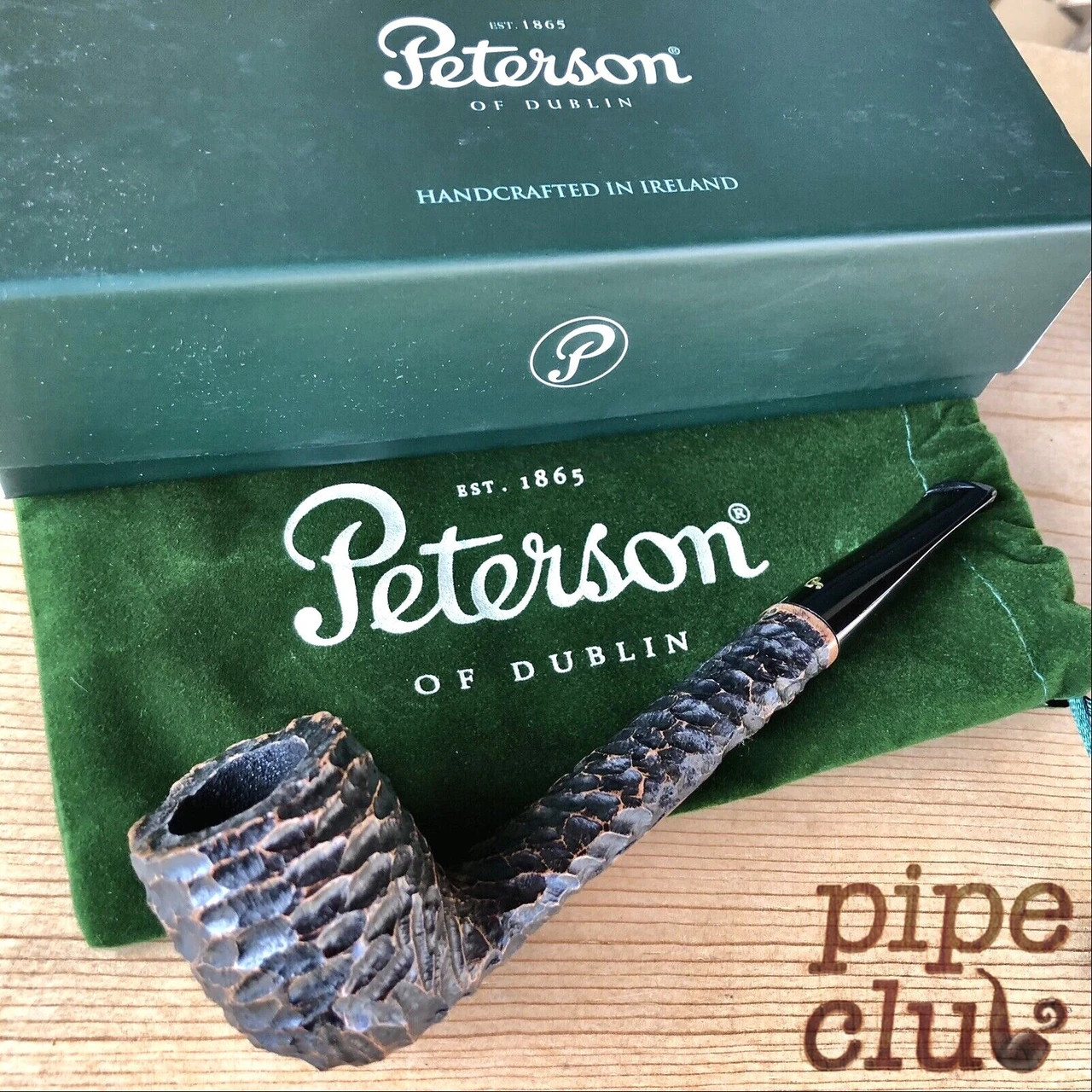 Peterson Aran Rusticated Canadian (264) Fishtail Tobaccol Pipe - New Peterson Aran Rusticated Canadian (264) Fishtail Tobaccol Pipe - New