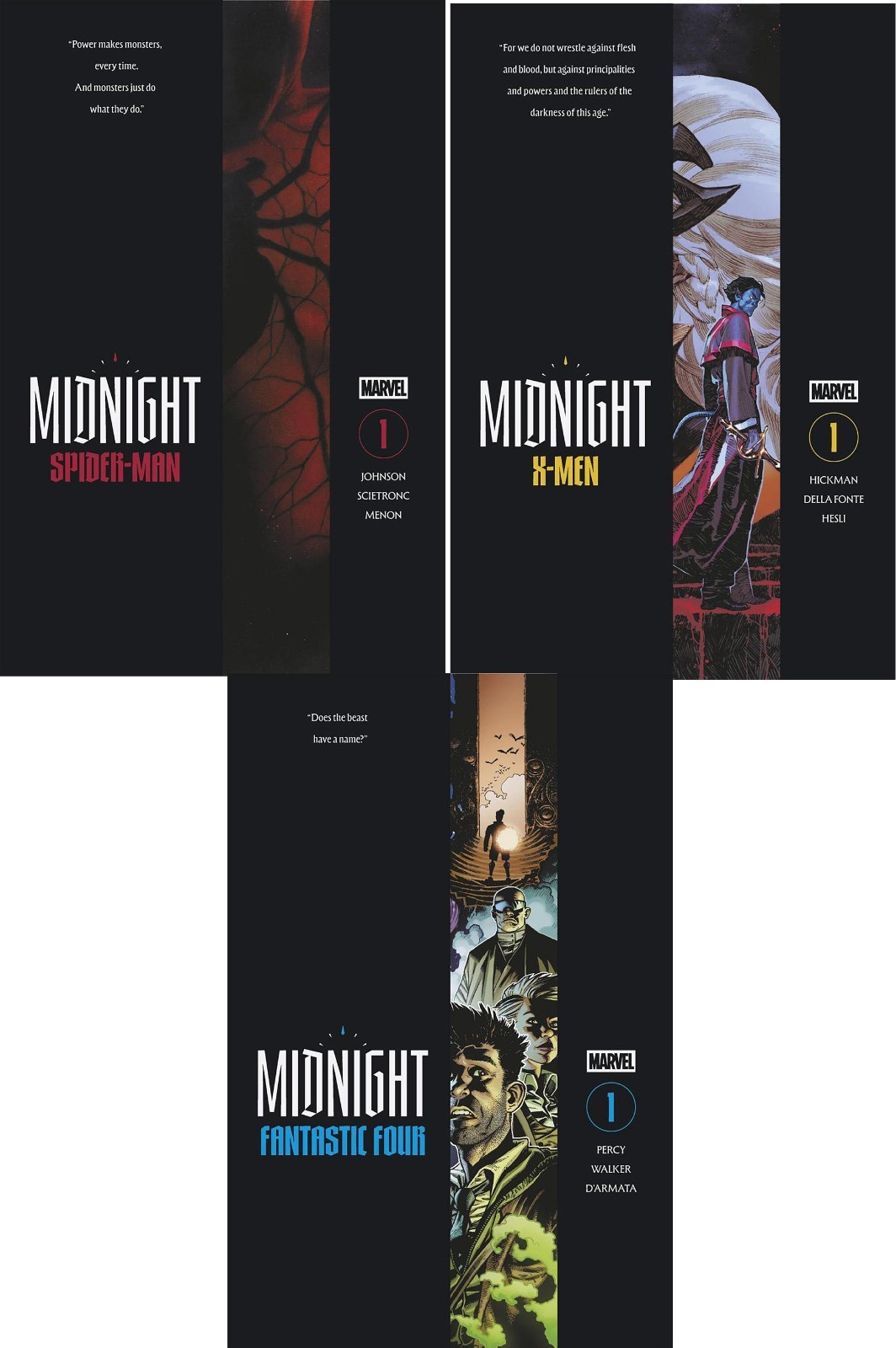 MARVEL MIDNIGHT #1 Set of 3 X-Men, Spider-Man, Fantastic Four Presale 10/7/26 NM MARVEL MIDNIGHT #1 Set of 3 X-Men, Spider-Man, Fantastic Four Presale 10/7/26 NM