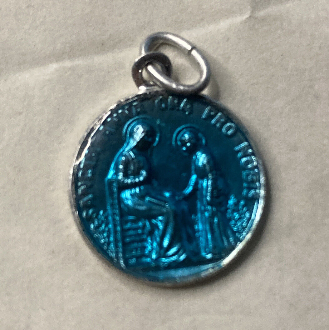 Vintage St Anne Beaupre Medal Enameled