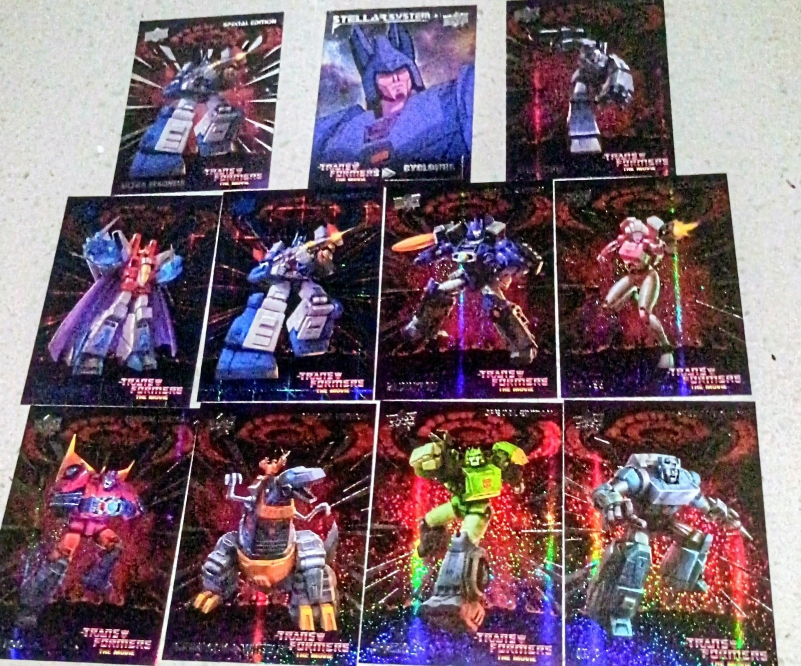 2026 Upper Deck Transformers: The Movie Special Edition 2 Blue/8 RED 1 Stellar 2026 Upper Deck Transformers: The Movie Special Edition 2 Blue/8 RED 1 Stellar