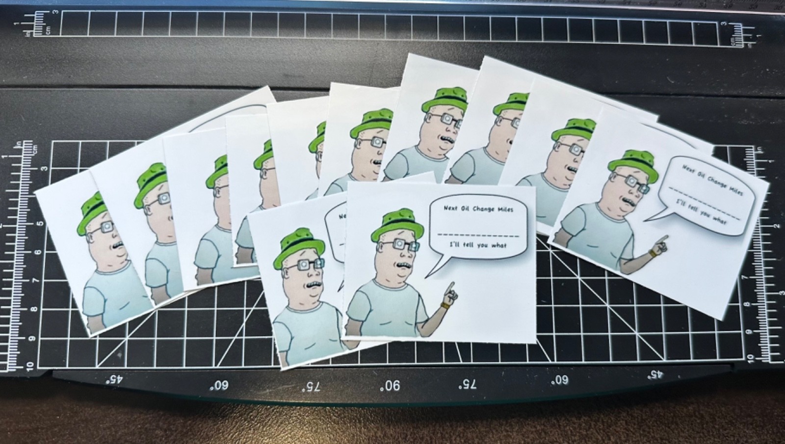 Tom Anderson - Beavis and Butthead - Oil Change Reminders Set of 12 Stickers Tom Anderson - Beavis and Butthead - Oil Change Reminders Set of 12 Stickers