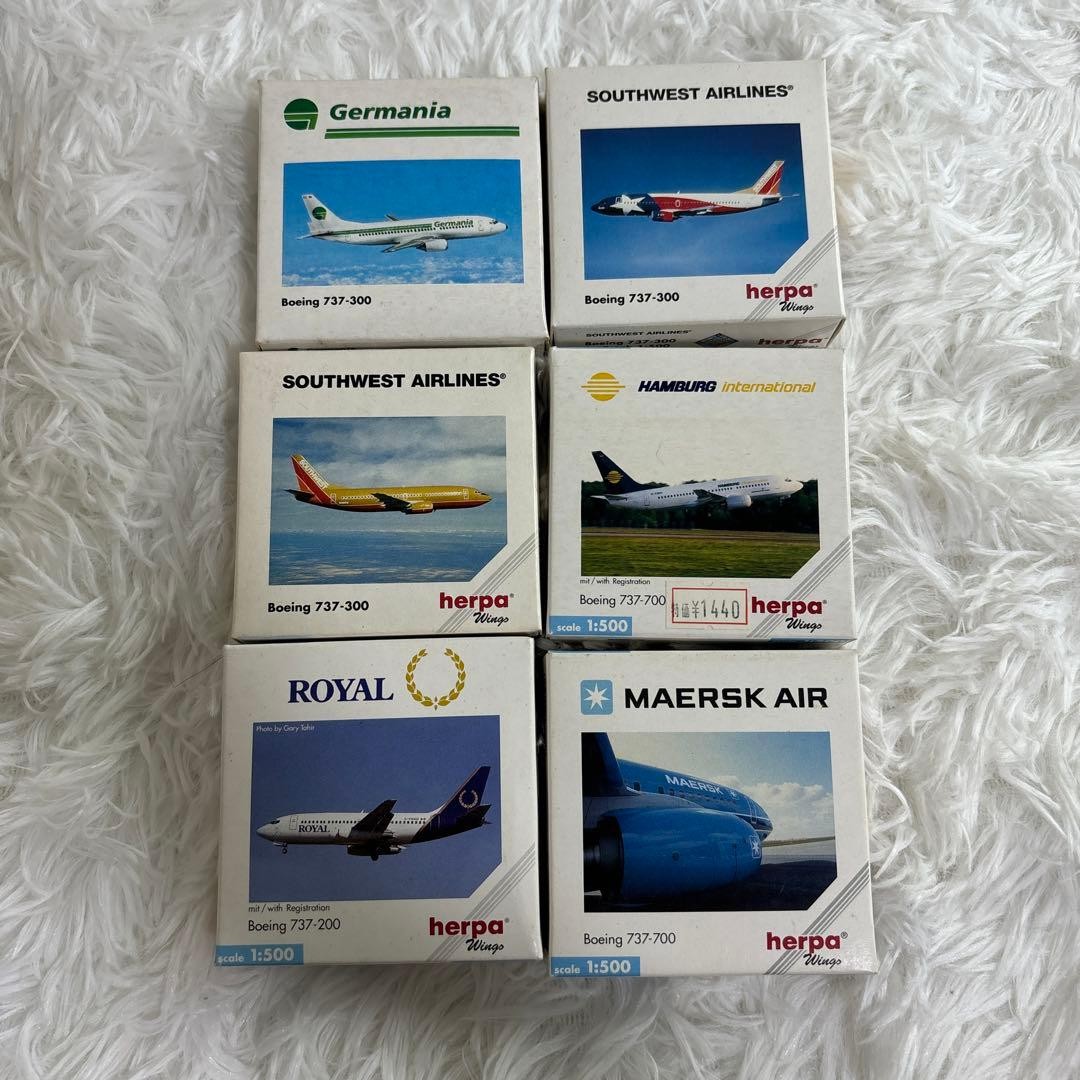 6 Used Herpa Boeing 6 Used Herpa Boeing