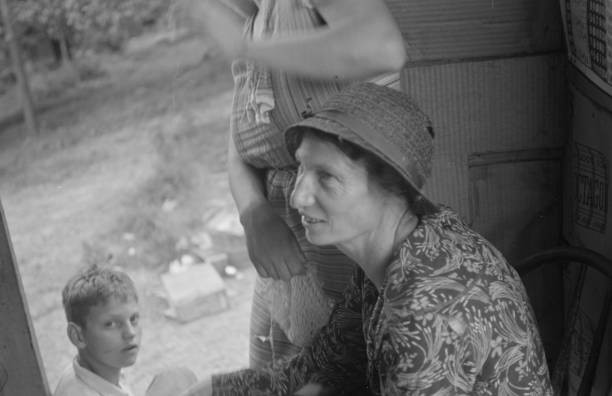 Farm woman in conversation with relief investigator West Virginia Old Photo Farm woman in conversation with relief investigator West Virginia Old Photo