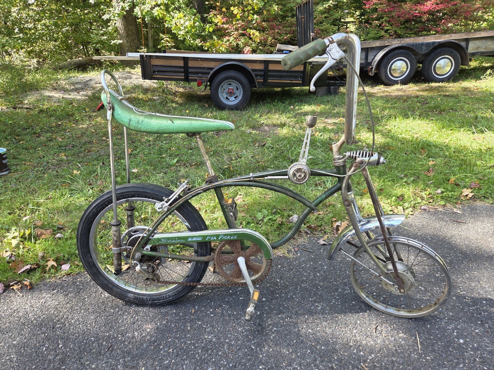 Schwinn Bicycle boys 5 speed stik shift 1972 Pea Picker krate Schwinn Bicycle boys 5 speed stik shift 1972 Pea Picker krate
