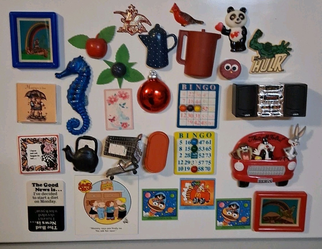 Lot Of 28 Vtg 70s 80s 90s Refrigerator Magnets Acme McDonalds Hulk Kitchen Fruit Lot Of 28 Vtg 70s 80s 90s Refrigerator Magnets Acme McDonalds Hulk Kitchen Fruit