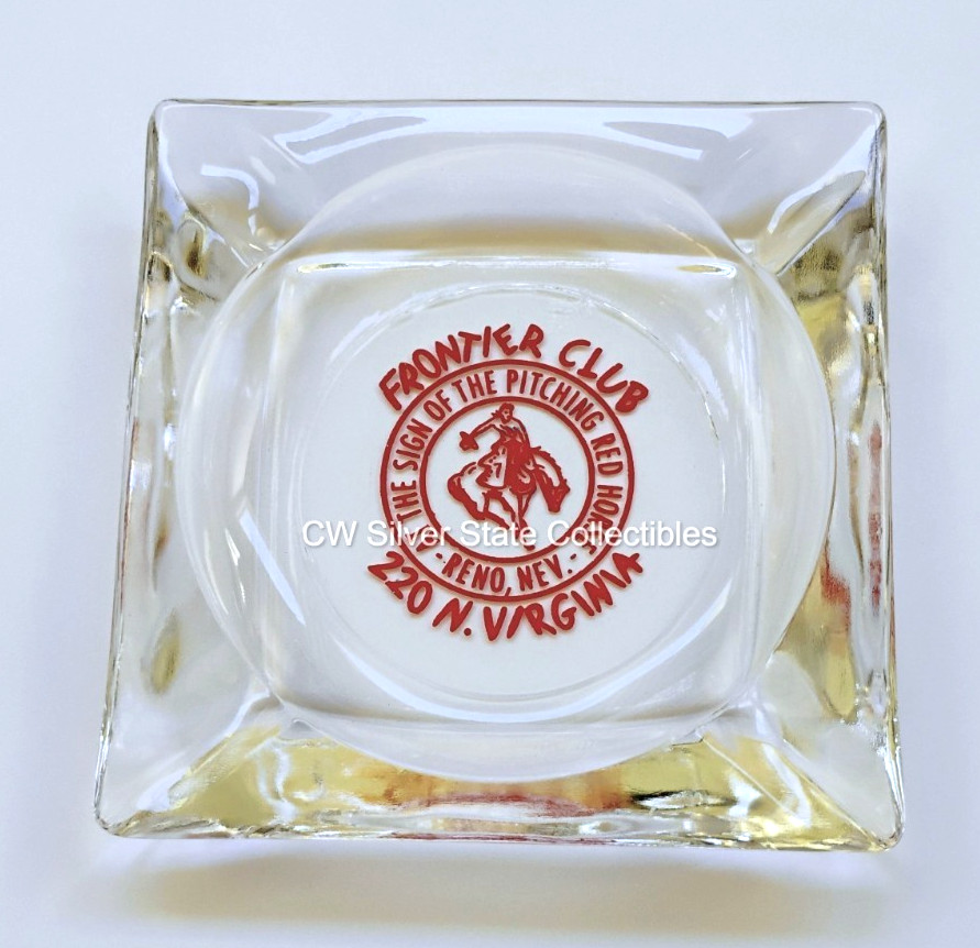 ca 1940\'s-50\'s Vintage Nevada Casino Ashtray, Frontier Club, Reno NV Variant #2 ca 1940\'s-50\'s Vintage Nevada Casino Ashtray, Frontier Club, Reno NV Variant #2