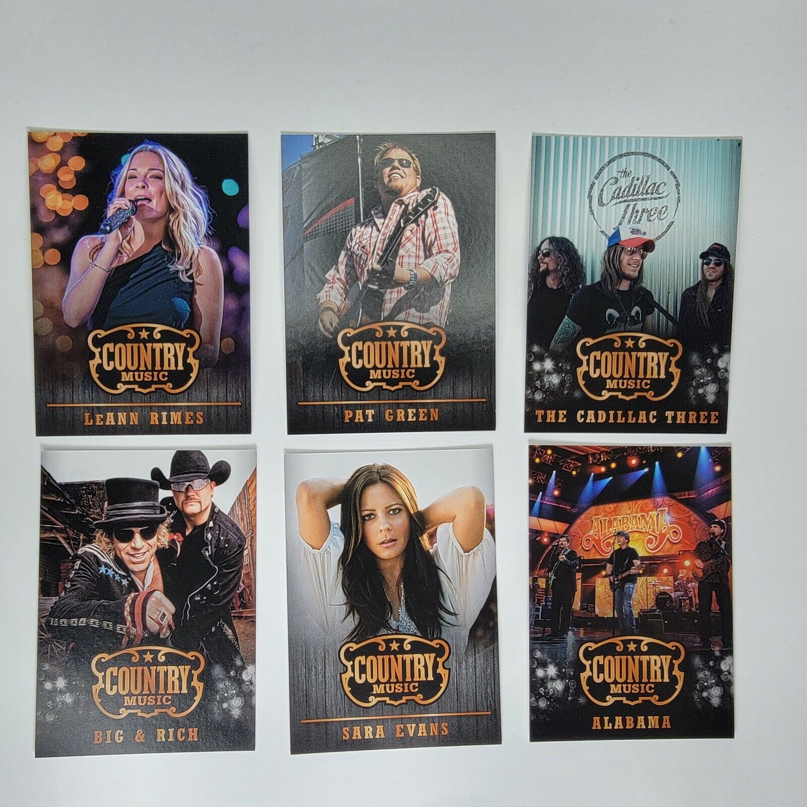 2014 Panini - Country Music 6 Trading Cards Alabama Sara Evans Big & Rich LeAnn 