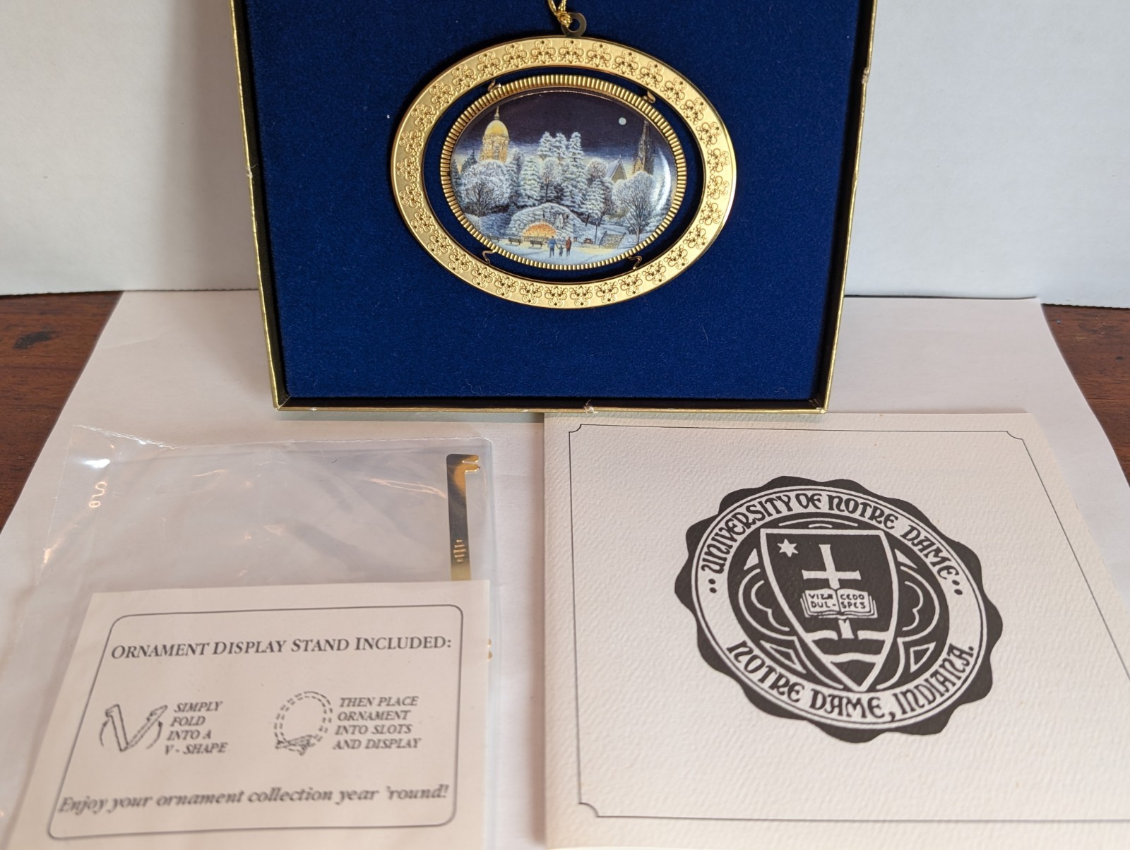 VTG 1995 University of Notre Dame The Grotto Jack Appleton Christmas Ornament * VTG 1995 University of Notre Dame The Grotto Jack Appleton Christmas Ornament *