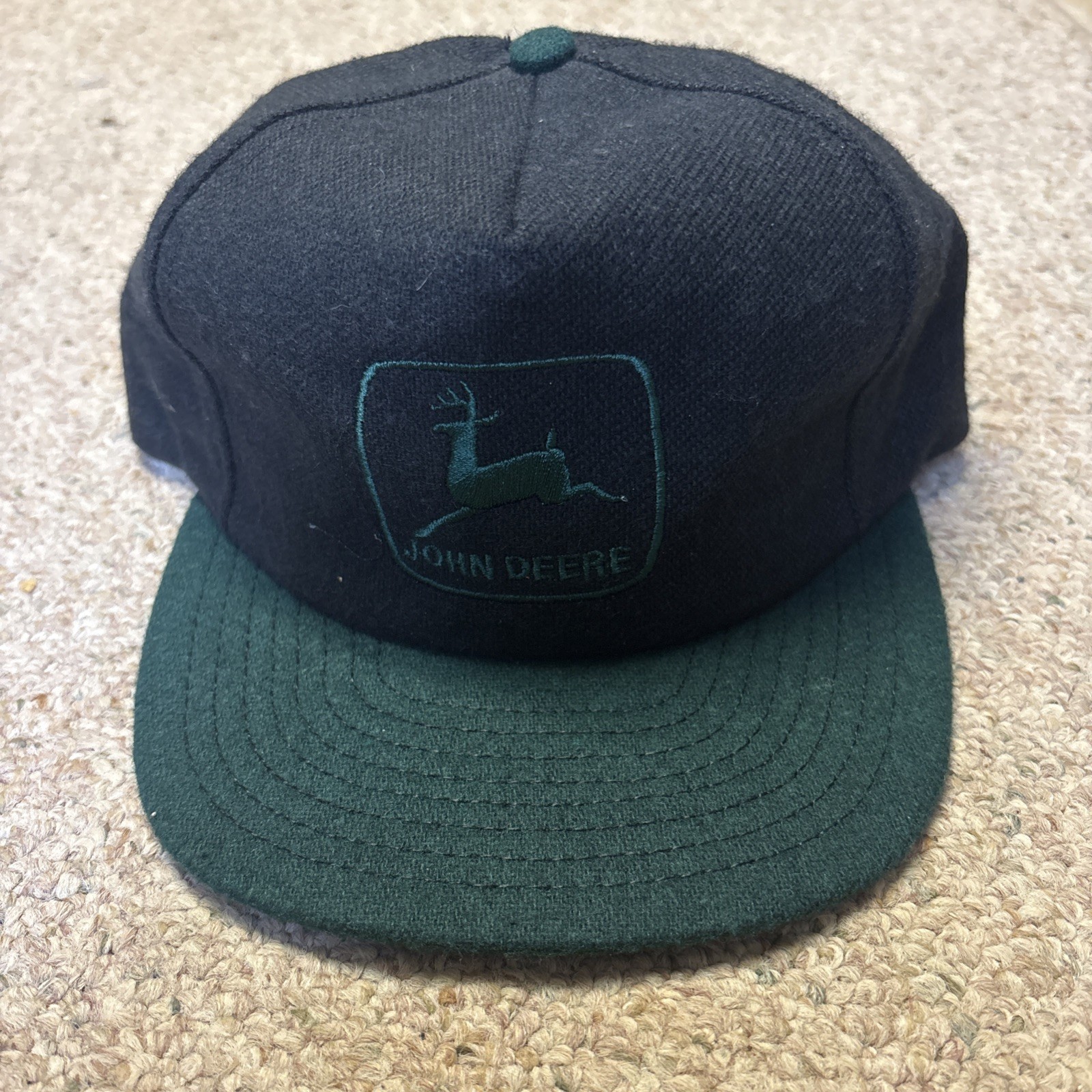Vintage John Deere Felt Hat - Old Style Logo- RARE - ANTIQUE 