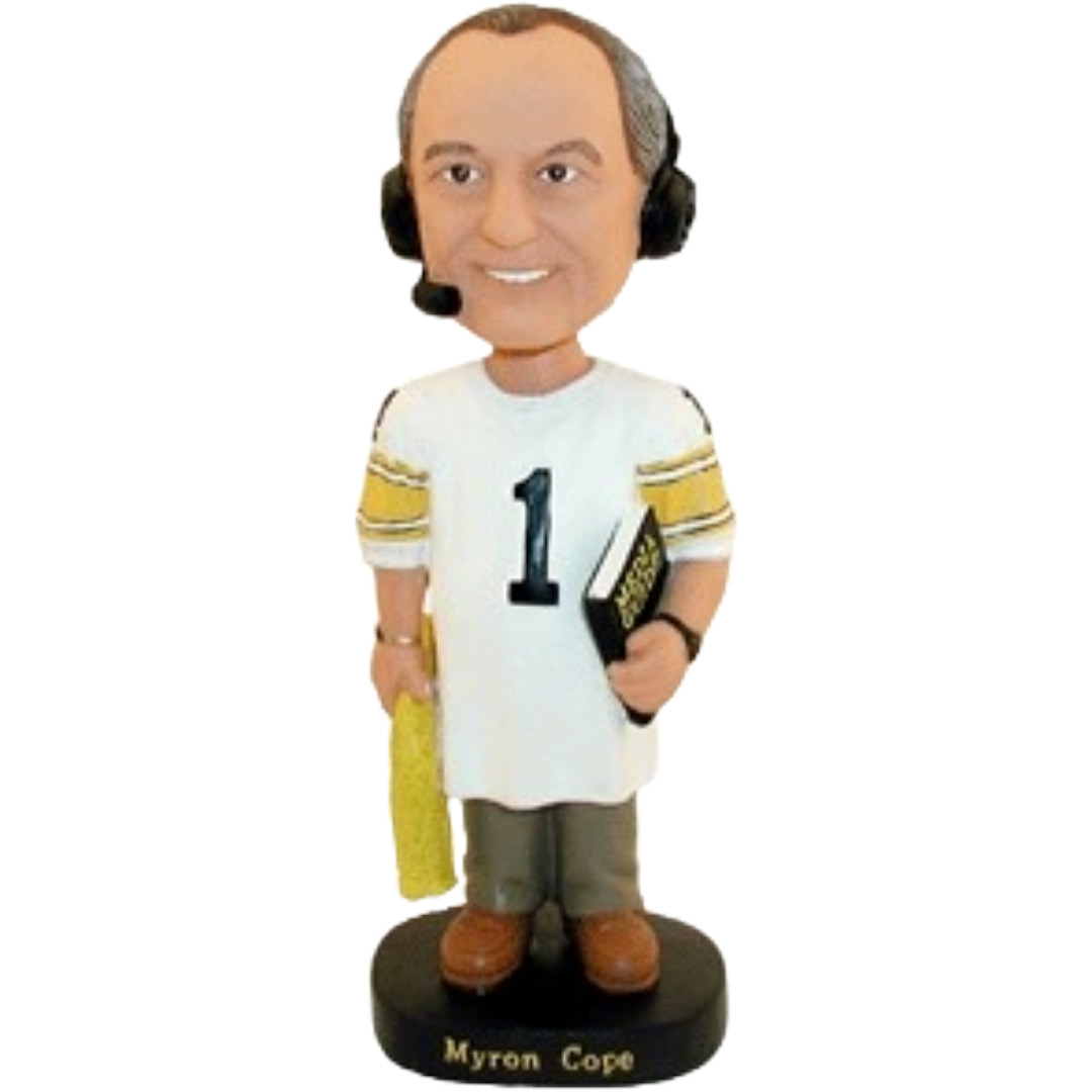 Albert's Gifts Mr Bobble Myron Cope White Jersey Bobble Head Albert's Gifts Mr Bobble Myron Cope White Jersey Bobble Head