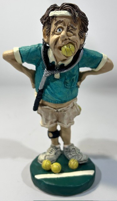 Doug Harris Causing A Racket Tennis Player Figurine 6.5 Doug Harris Causing A Racket Tennis Player Figurine 6.5