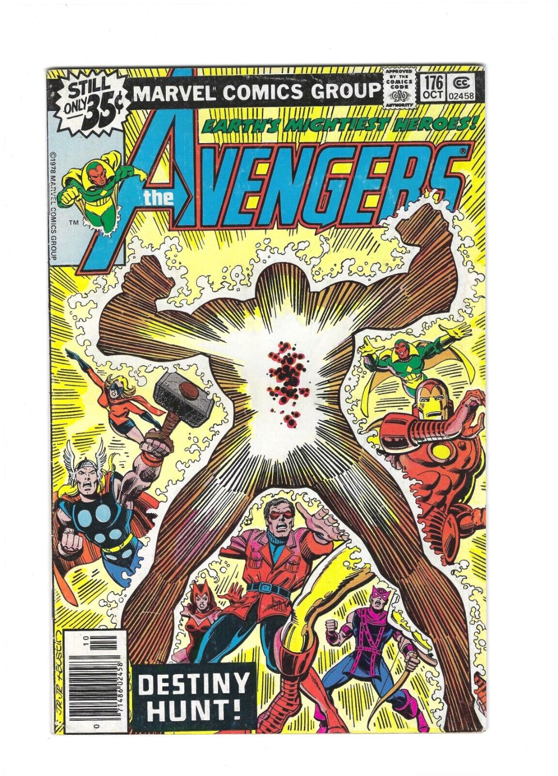 Avengers #176: Dry Cleaned: Pressed: Bagged: Boarded FN-VF 7.0