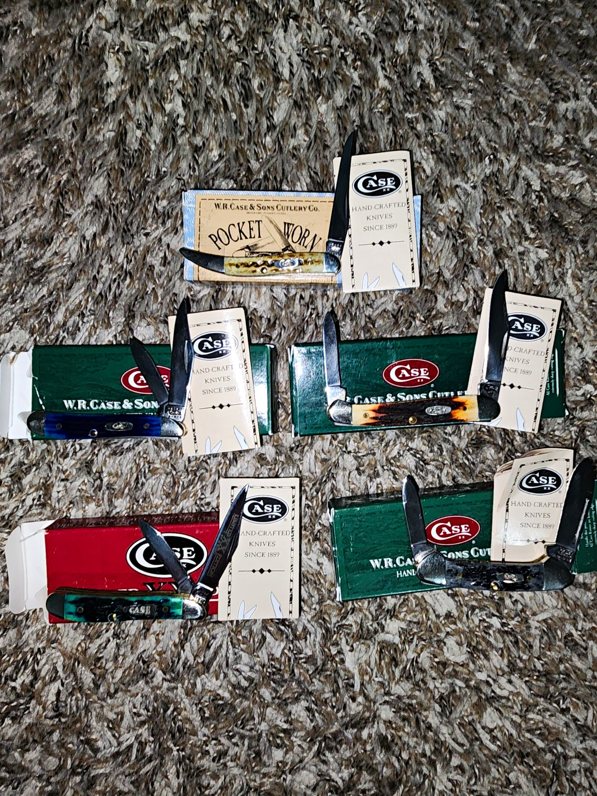5 Lot Case XX Pocketknife Mixed Lot, Bone Handles, Stainless Steel 5 Lot Case XX Pocketknife Mixed Lot, Bone Handles, Stainless Steel