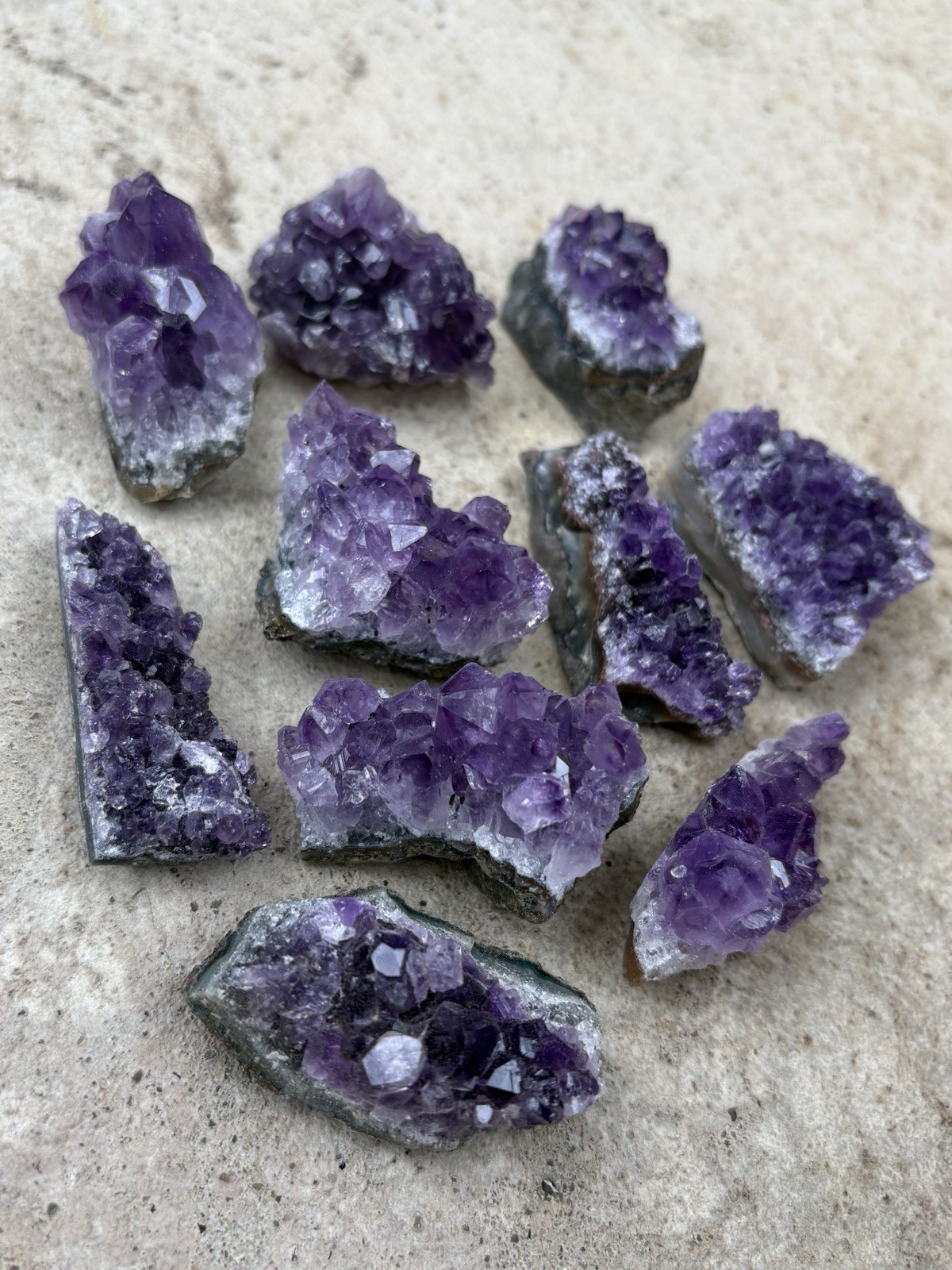 Bulk Natural Amethyst Clusters Lot- Beautiful 10 Pc Uruguay Amethyst Crystals Bulk Natural Amethyst Clusters Lot- Beautiful 10 Pc Uruguay Amethyst Crystals