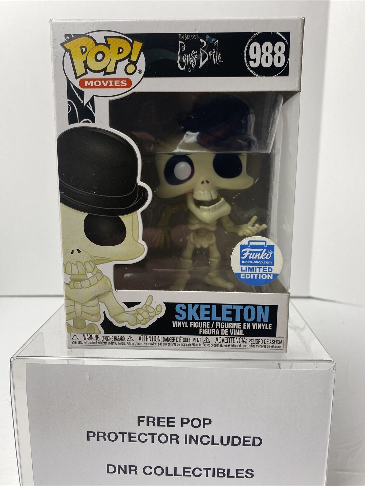 Funko Pop Movies Tim Burton’s Corpse Bride#988 Skeleton Funko Shop Exclusive