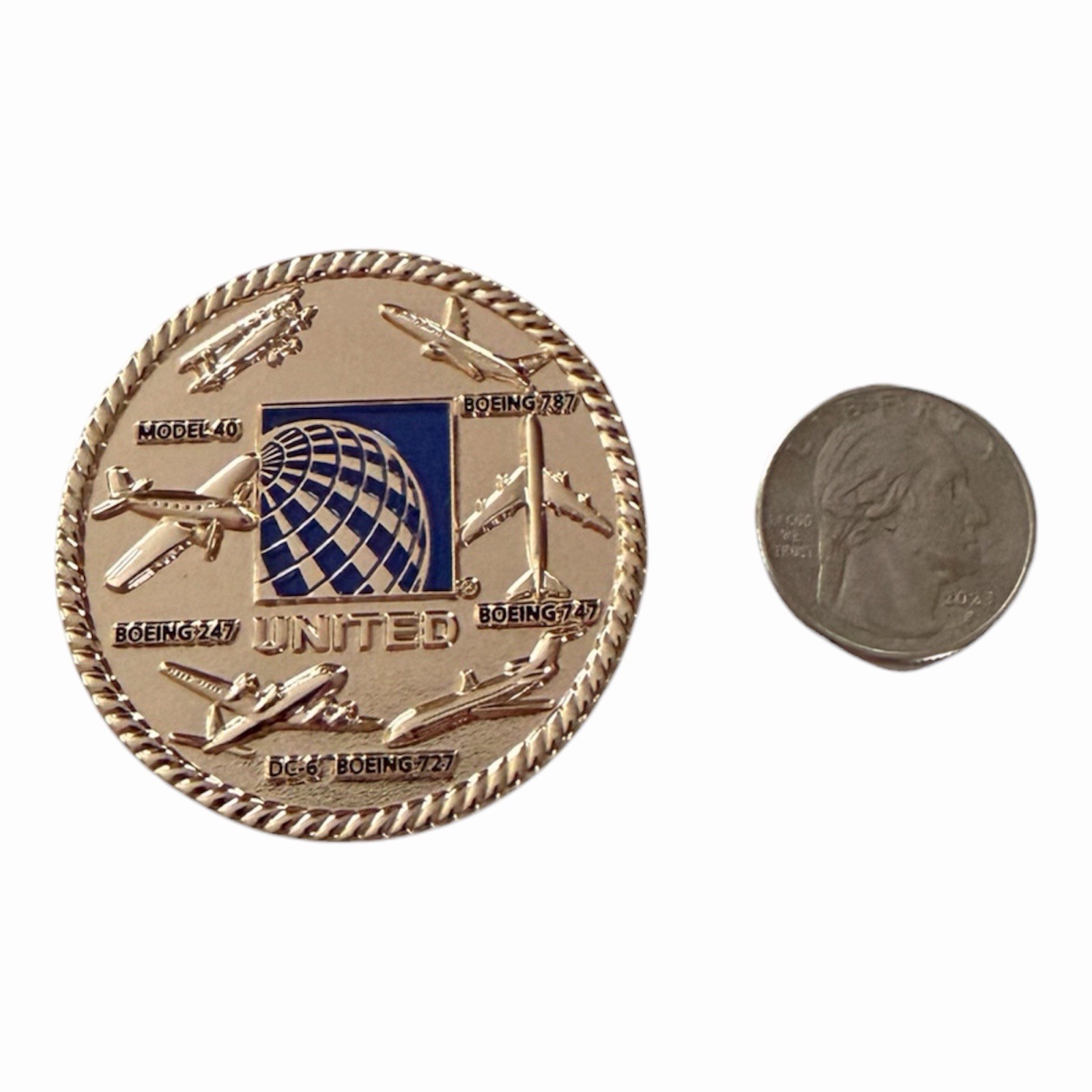 UNITED AIRLINES 100 YEARS COLLECTOR COIN 1926-2026 UNITED AIRLINES 100 YEARS COLLECTOR COIN 1926-2026