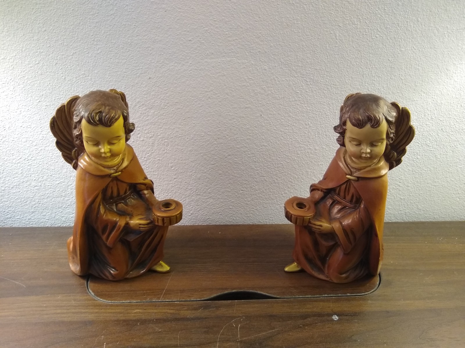 Vintage Mid-Century Modern Angel Candle Holders