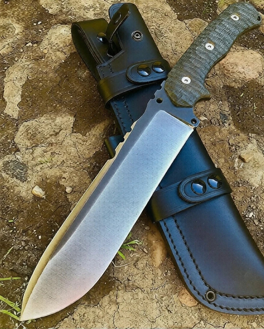 Custom Handmade D2 Tool Steel Hunting Bowie Knife Survival Camping Knife Custom Handmade D2 Tool Steel Hunting Bowie Knife Survival Camping Knife